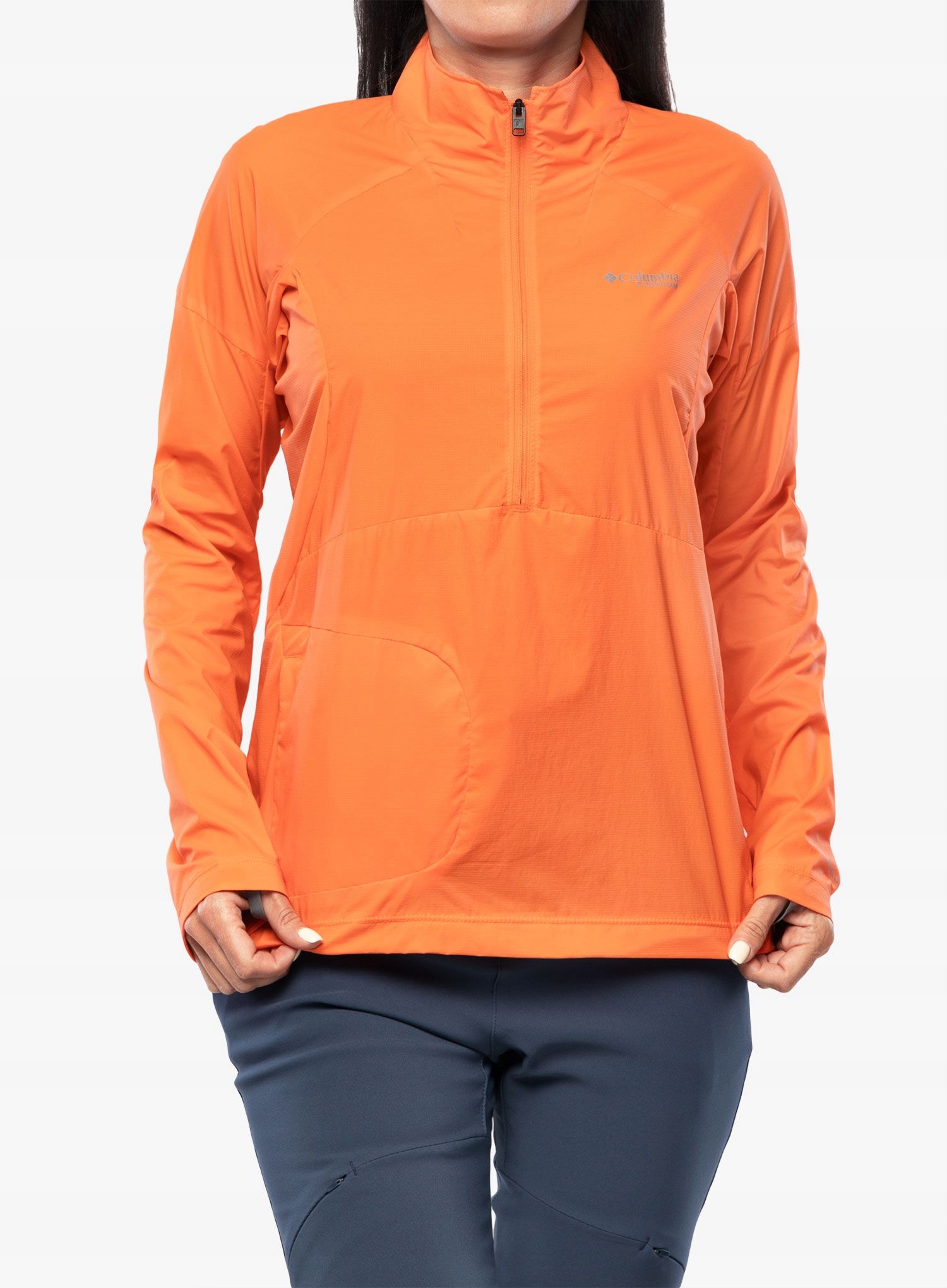 Dámská větrovka Columbia Titan Pass Lightweight 1/2 Zip oranžová S