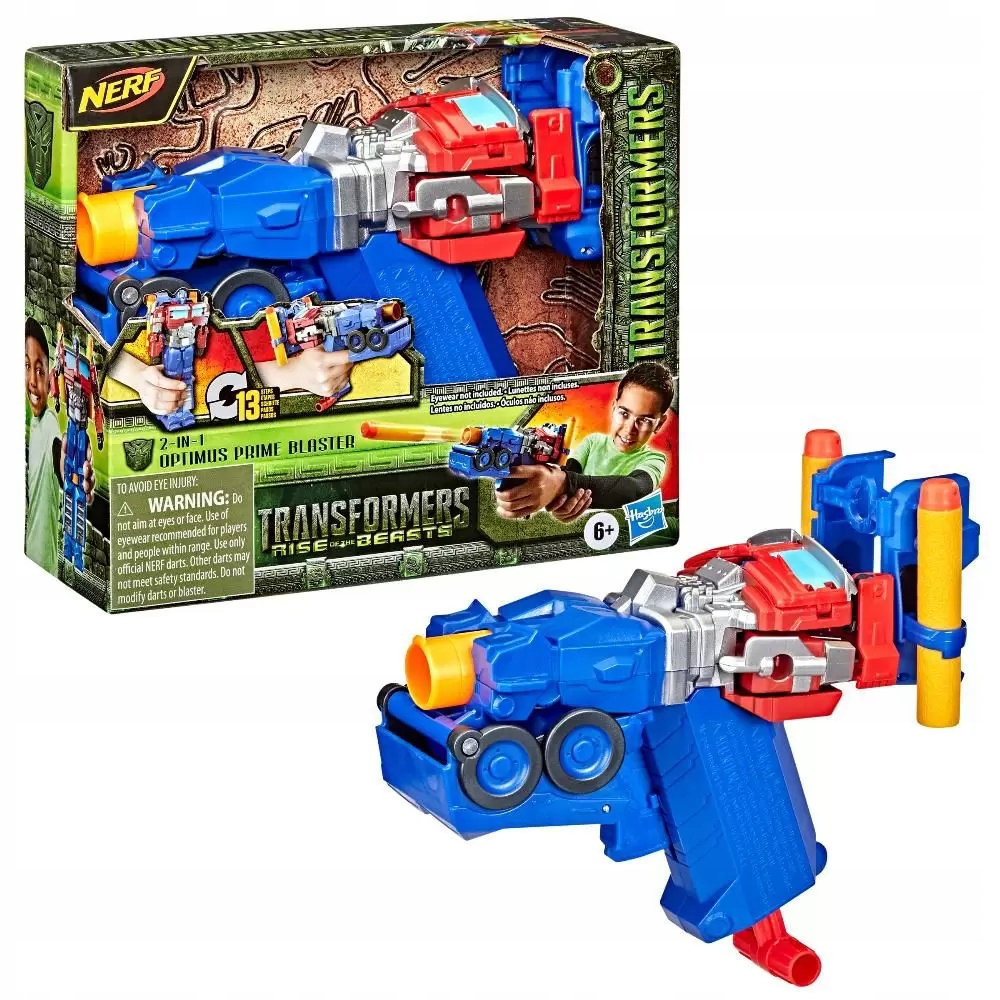 NERF GUN TRANSFORMERS AUTOBOT RISE OF THE BEASTS 2IN1 OPTIMUS PRIME Minimum Leeftijd 6