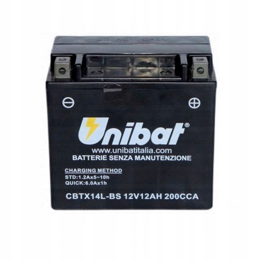 batéria Unibat 12Ah-12V 200A (p+)