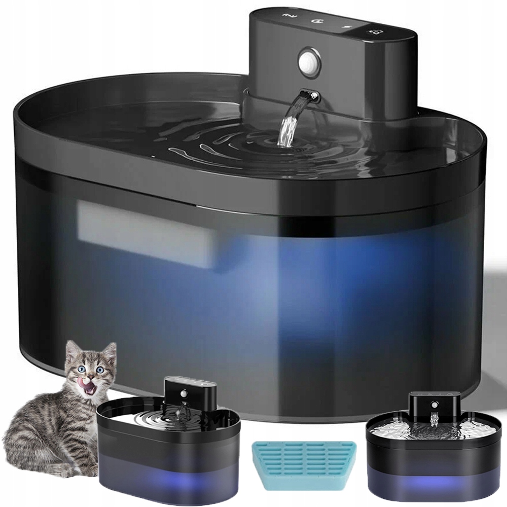 Levně Dávkovač Vody Pro Kočky 2.2 L Fontána Na Pití Pro Zvířata Miska Senzor