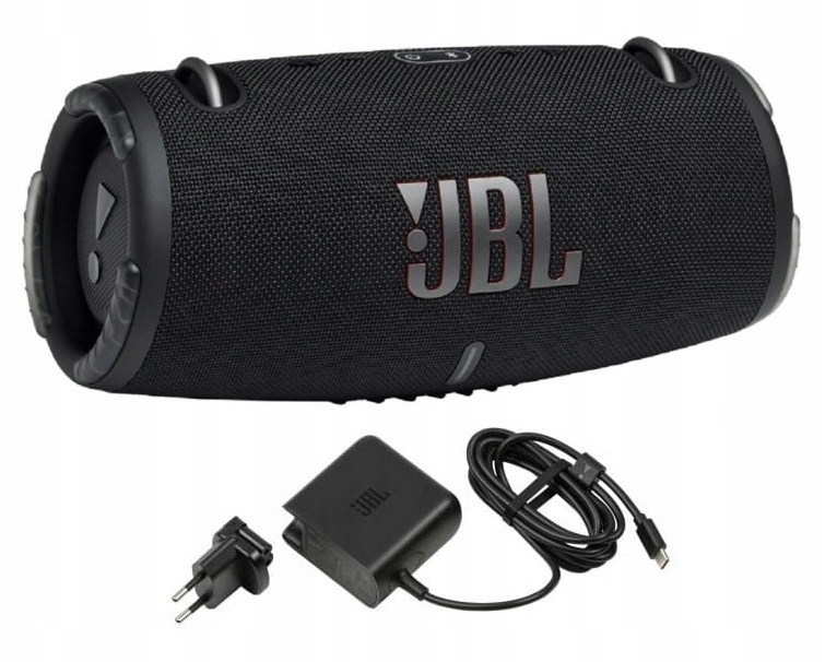 Głośnik przenośny Jbl Xtreme 3 czarny 100 W zestaw z ładowarką Oryginał