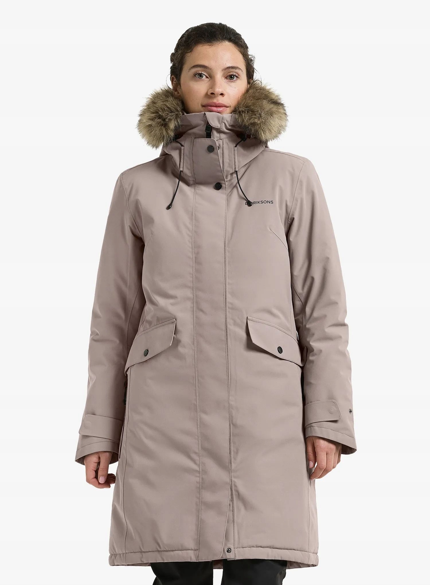 Dámská zimní parka Didriksons Erika Parka 3 ash brown 40 (L)