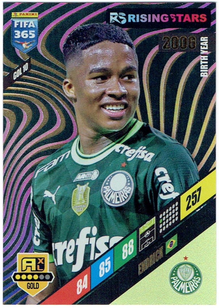 Panini Fifa 365 2024 Gold Rising Stars GOL10 Endrick