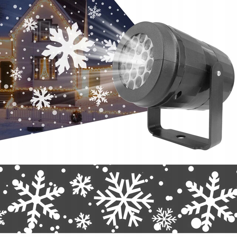 PROJEKTOR ŚWIĄTECZNY ZEWNĘTRZNA RZUTNIK LED LASEROWY PŁATKI ŚNIEGU Marka inna