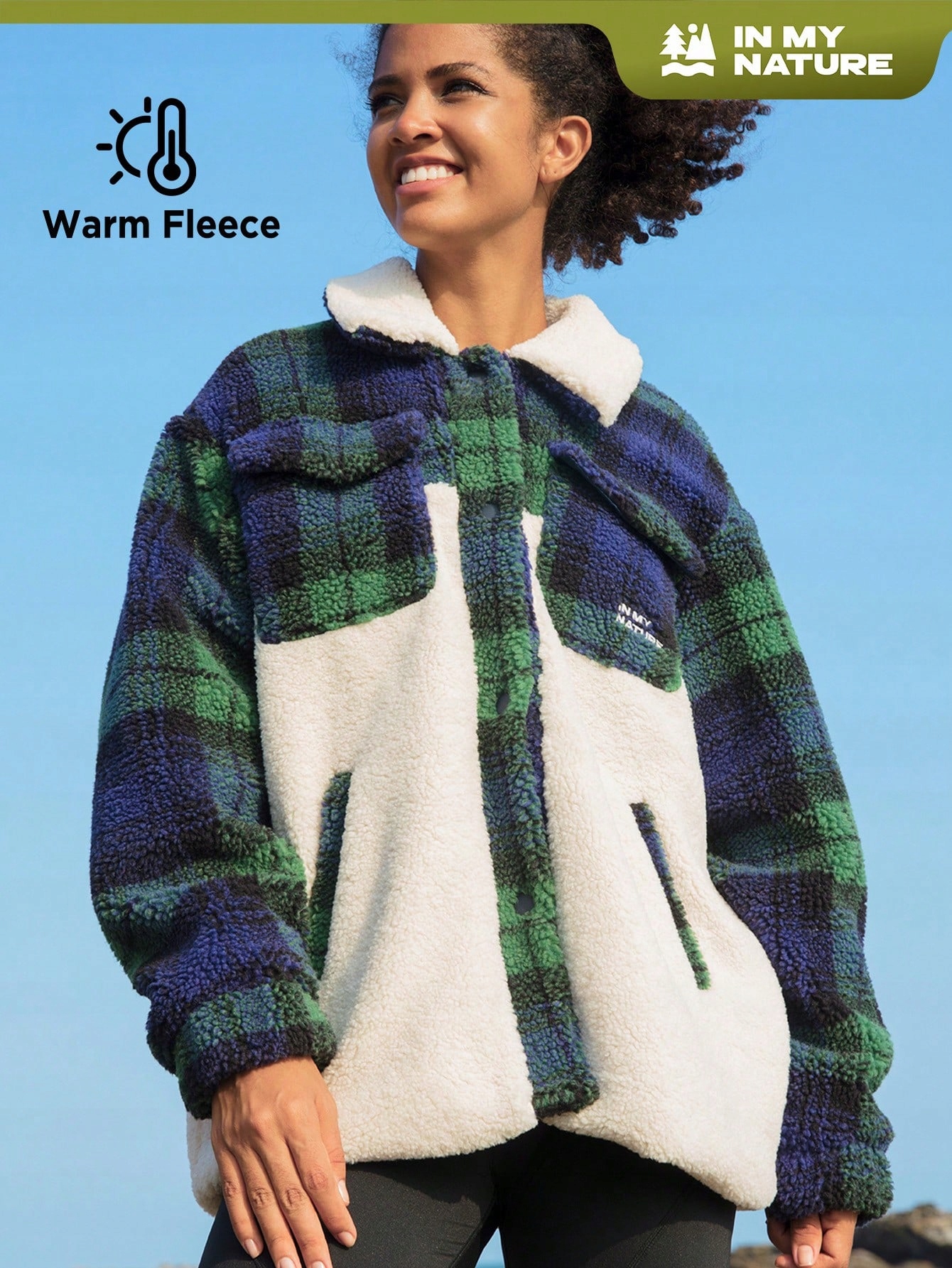 Dámská Bunda Typu Teddy Oversize S Límcem Shein, Velikost 36