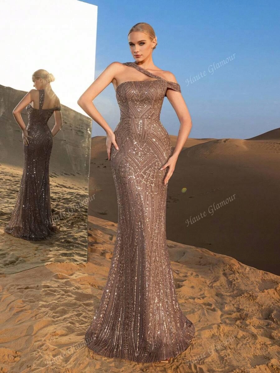 HC22106 Faeriesty Šaty Maxi Flitrová Bohatě Zdobená Plesová (4) M