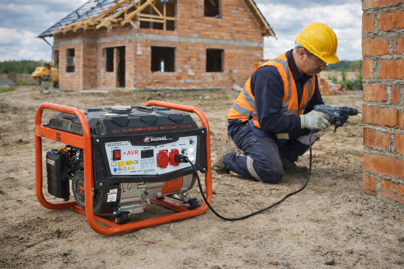 AGREGAT PRĄDOTWÓRCZY 5,2kW generator MIEDŹ STOJAN KowaL LICZNIK GODZIN AVR+ Rozruch ręczny