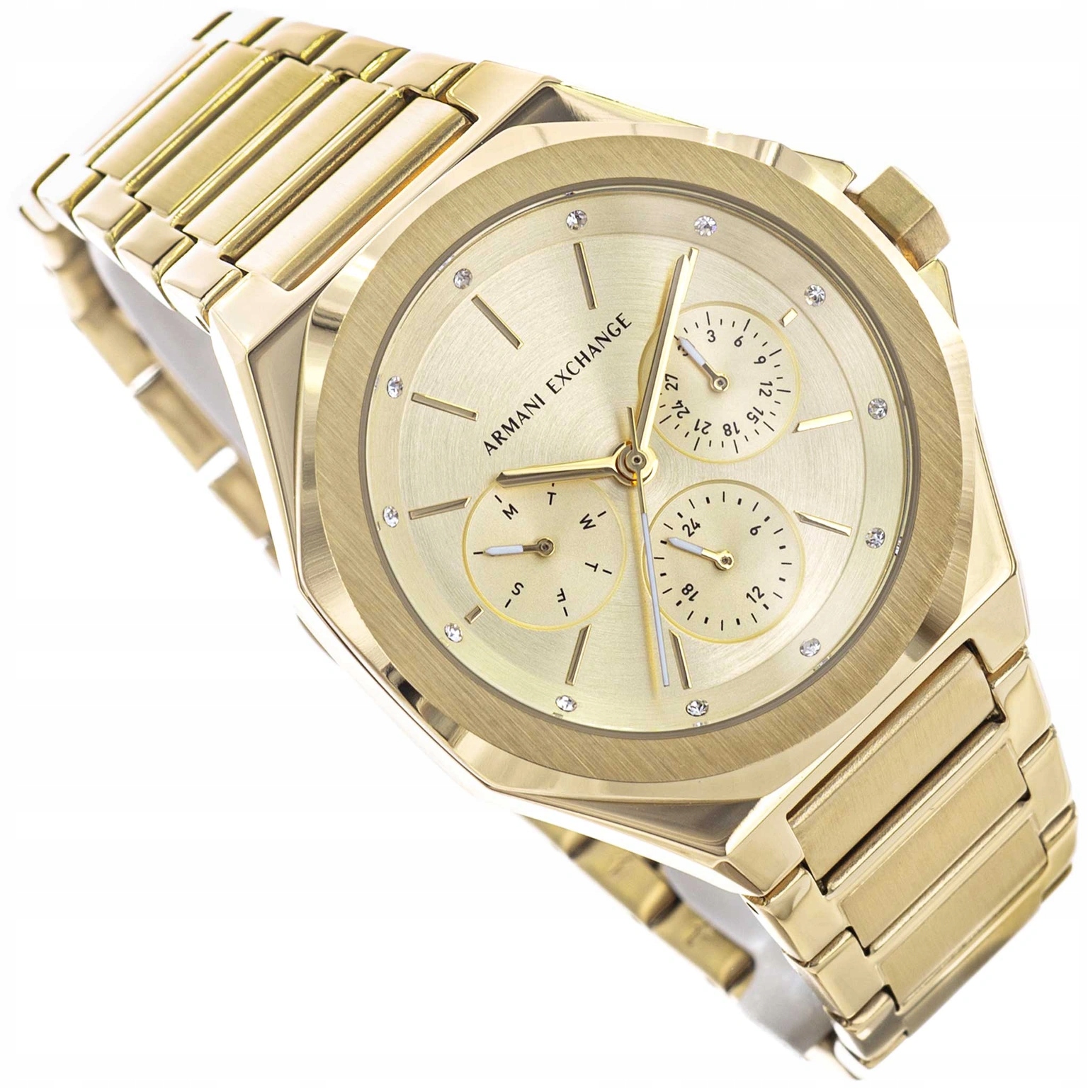 Dámské Hodinky Armani Exchange Andrea AX4624 Zlaté Na Náramku