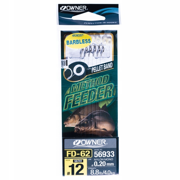 (r) Przypon Method Feeder FD-62 Haczyk 12+PRZYPON 0,20mm 1x6szt Owner