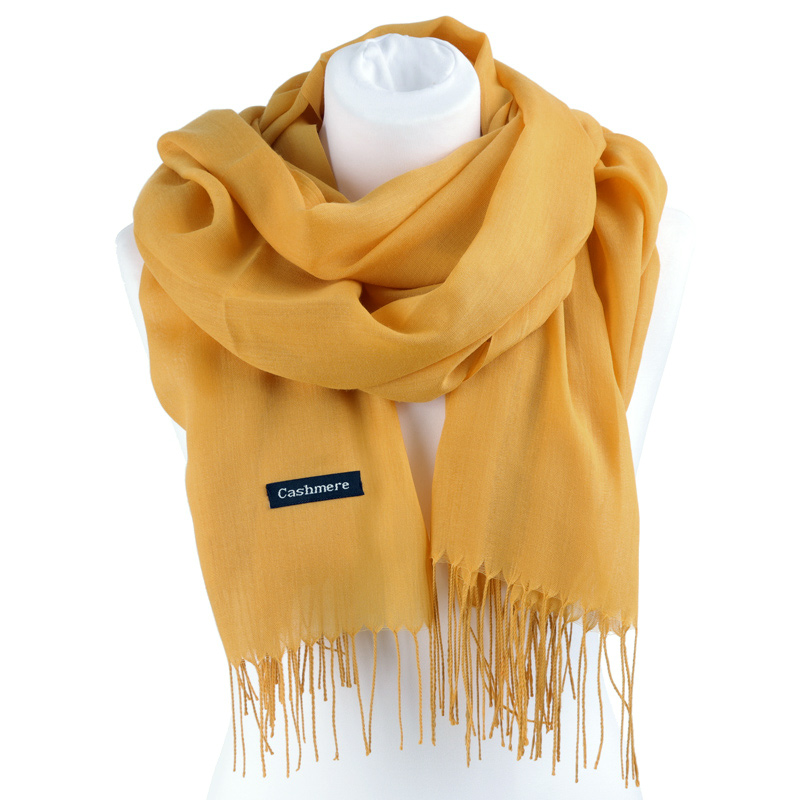 

Mustard Szal Damski Chusta Duży Kaszmirowy Szalik