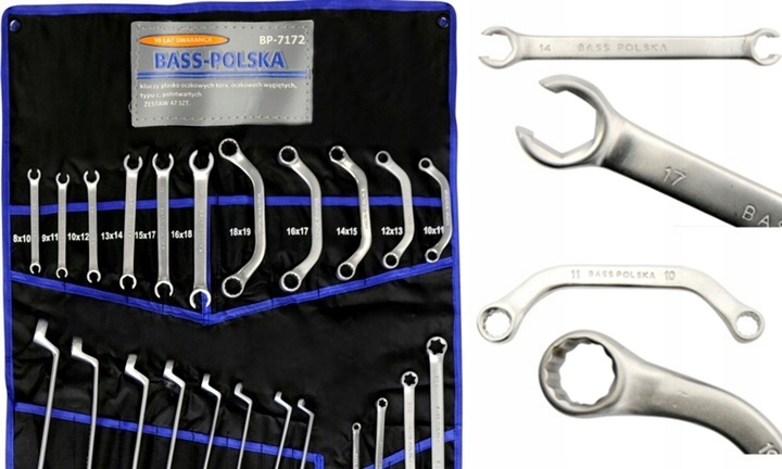 KLUCZE PŁASKO OCZKOWE 6-32mm TORX PRZEWODÓW ALTERNATORÓW ZESTAW KLUCZY 47el Liczba elementów w zestawie 47