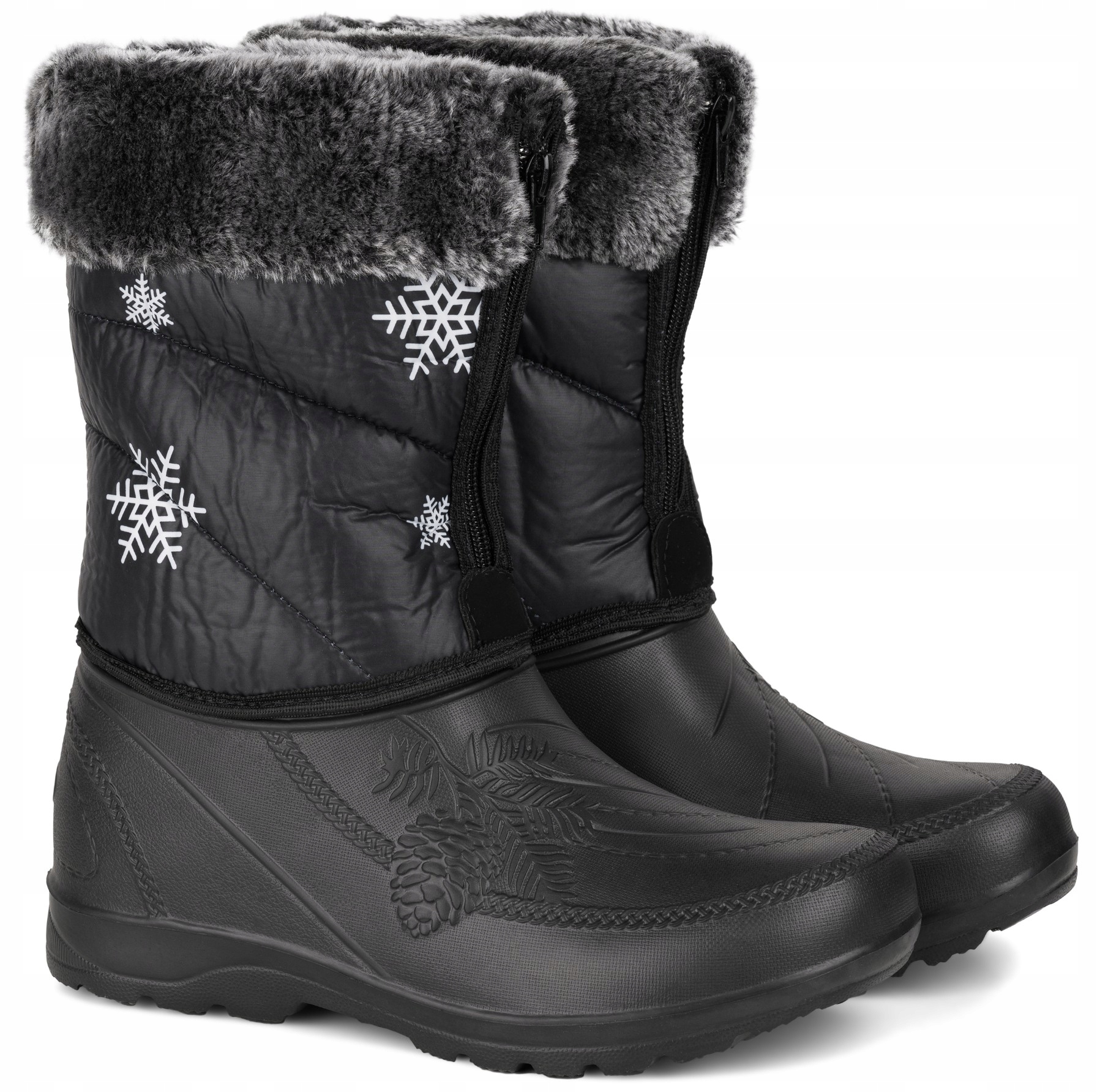 DAMSKIE ŚNIEGOWCE LEKKIE PIANKOWE KALOSZE KOZAKI OCIEPLANE FUTERKIEM 37