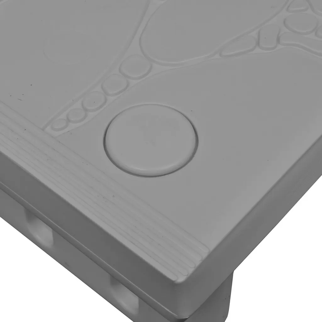 Stopnie do domowego spa, szare Wysokość produktu 34 cm