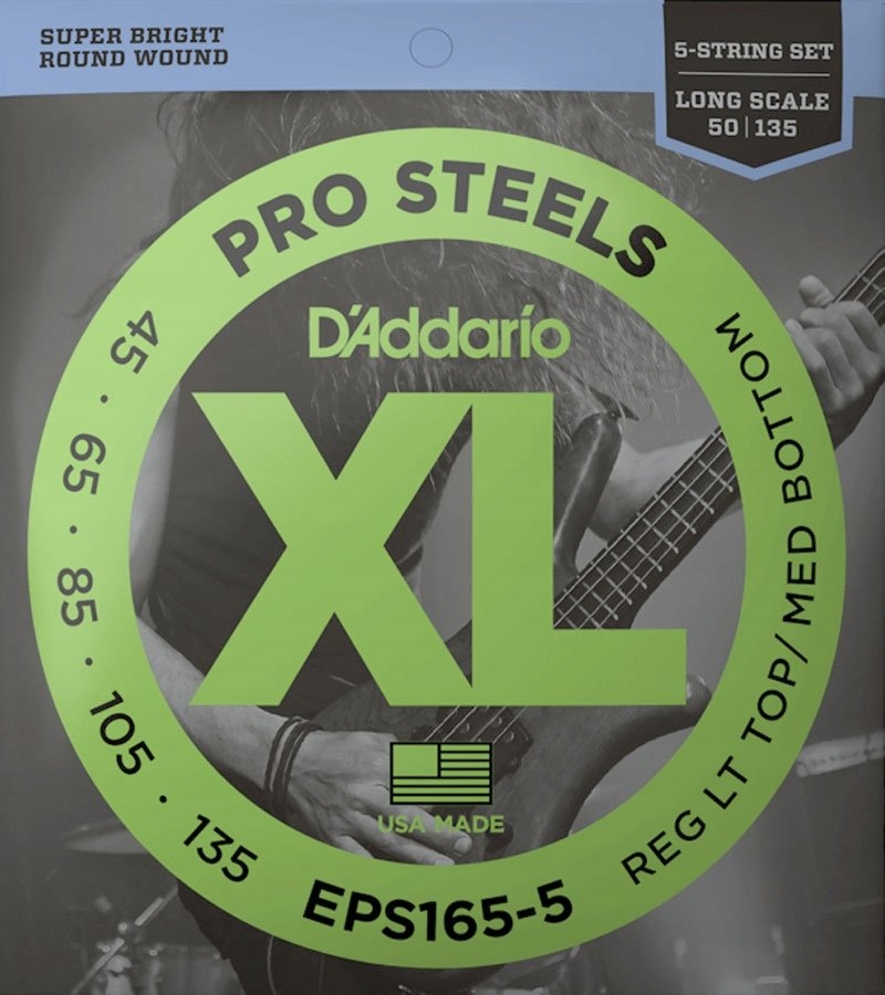 Struny D'addario ProSteels EPS165-5 (45-135) 5str.