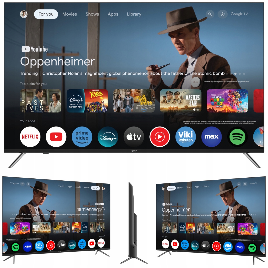 Telewizor Google Tv Q.Bell 50" QT50UGF9A 4K Hdr Smart DVB-T2 Led Bezramkowy