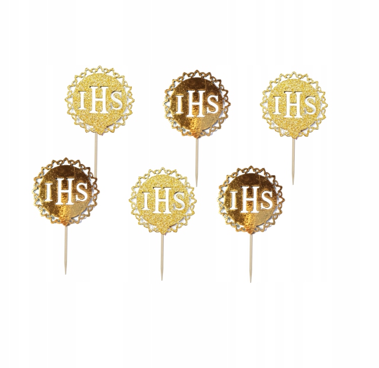 

Dekoracje do muffinek I Komunia Święta Pikery Ihs