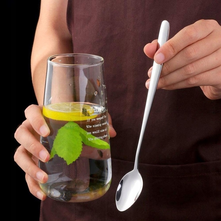 ŁYŻECZKA ŁYŻECZKI DO KAWY LATTE LODÓW DESERÓW DESEROWE DŁUGA KOMPLET 6szt Linia 1