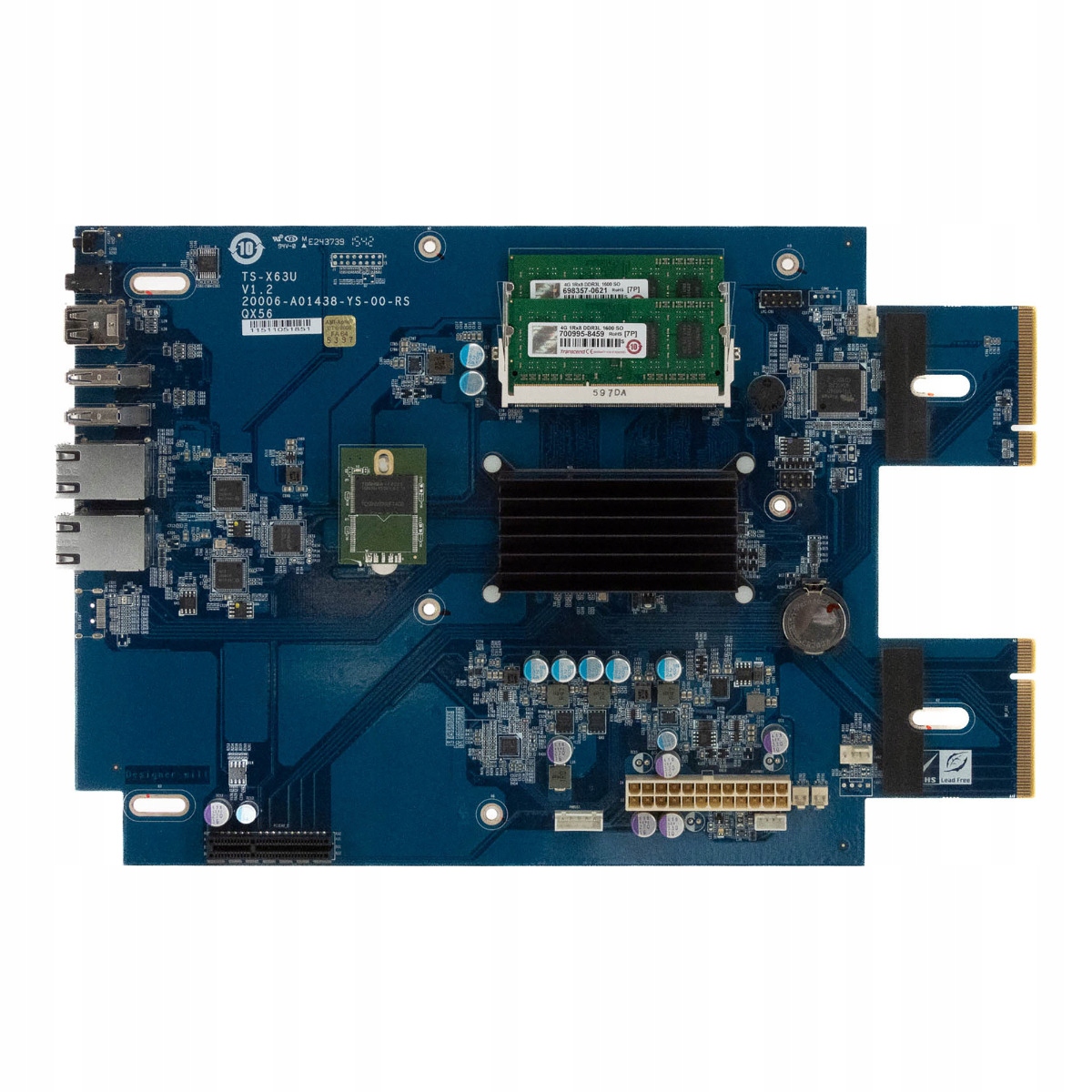 Qnap TS-X63U V1.2 Základná doska s 2GHz štvorjadrovým procesorom Amd 8GB DDR3L So-dimm