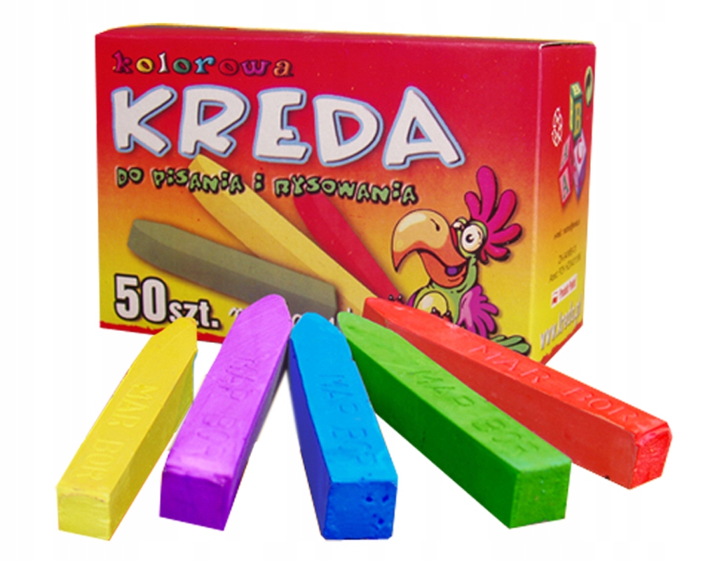 

Kreda Małopyląca Szkolna Kolorowa Do Tablic 50 Szt
