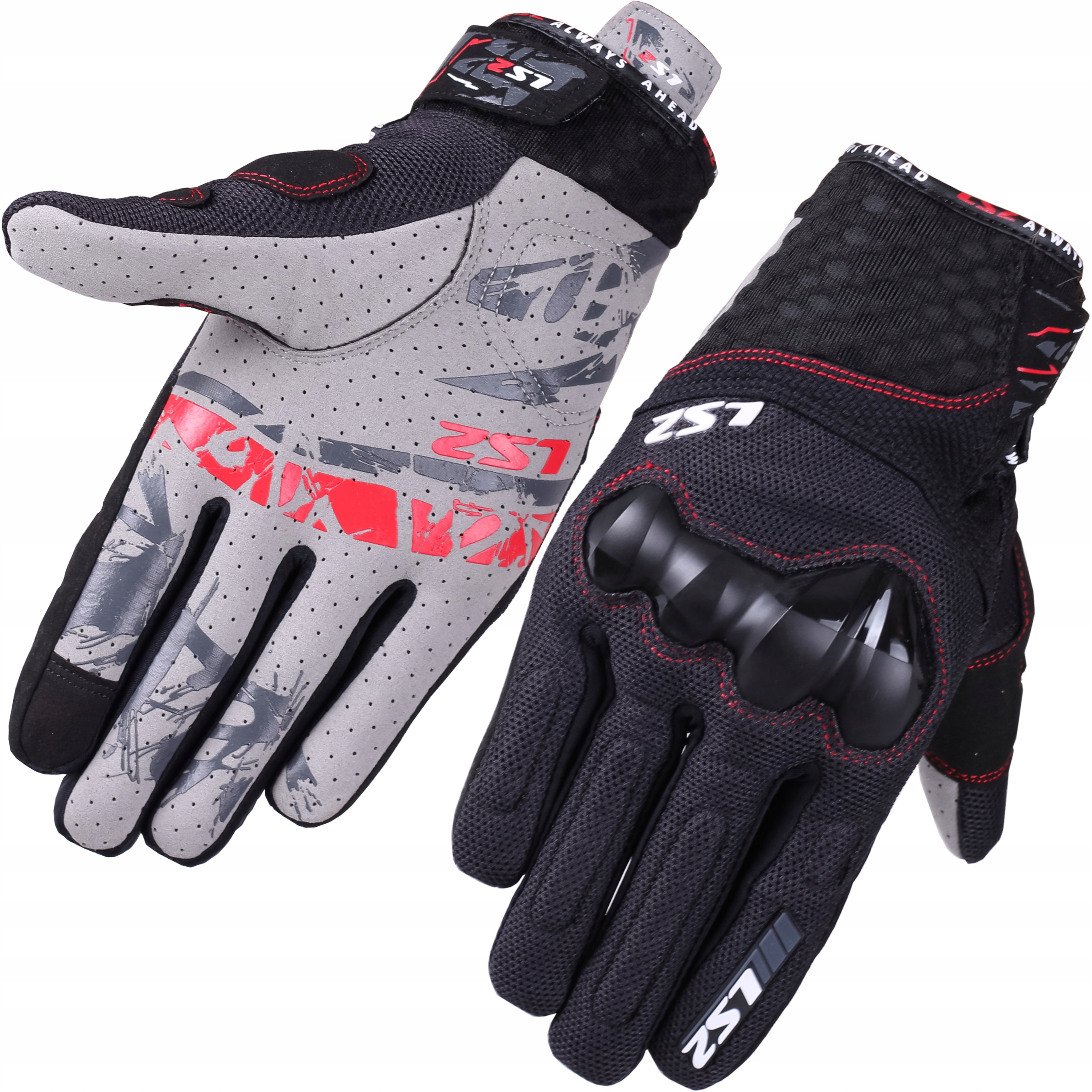 Rękawice Motocyklowe LS2 Chaki black krótkie czarne męskie