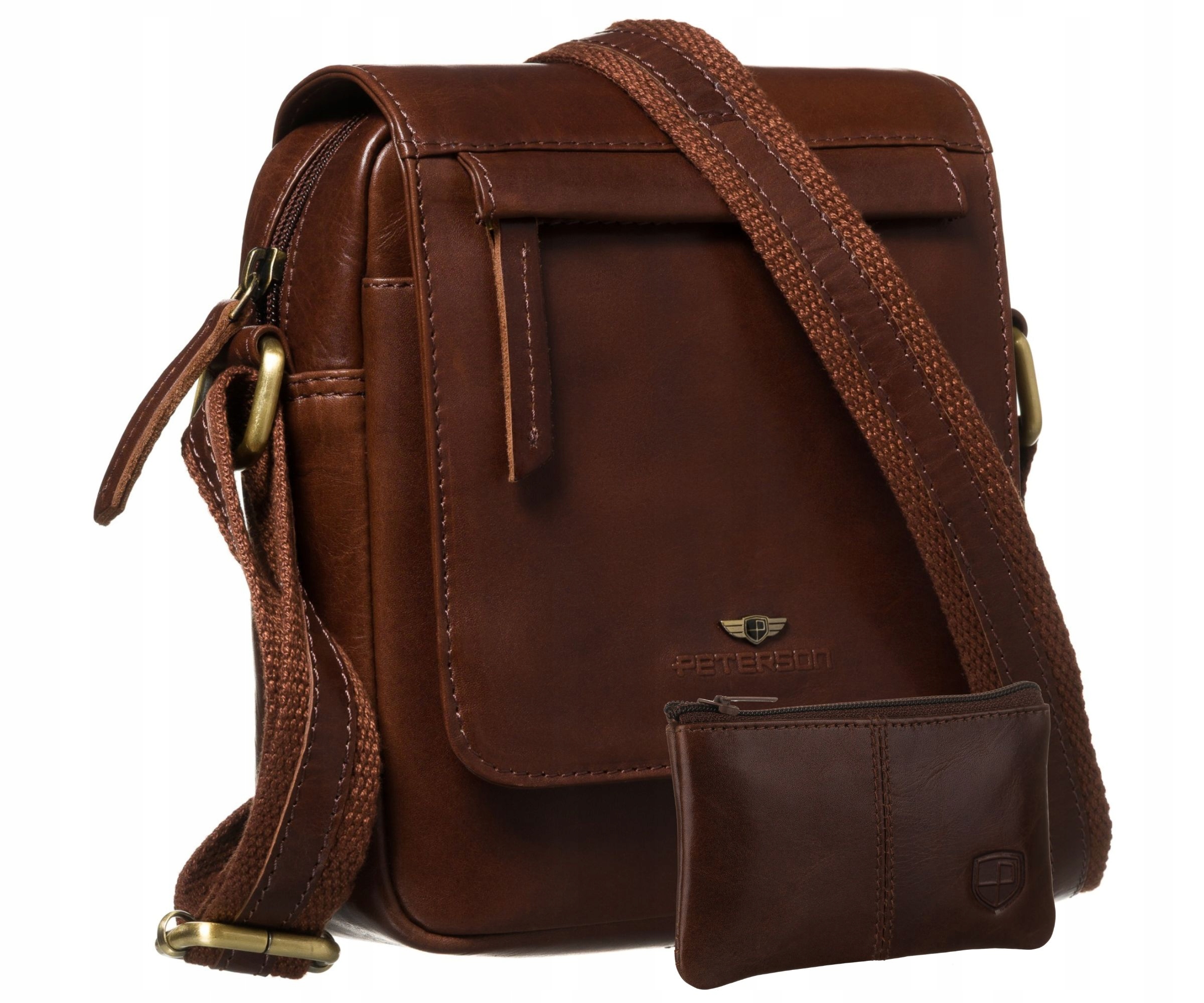 Kabelka Přes Rameno kožená pánská kožená kabelka s klopou, taška přes rameno