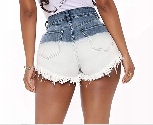 Dámské džínové šortky Ombre s vysokým pasem S