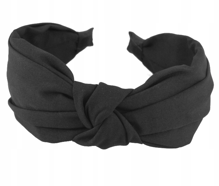 

Opaska Do Włosów Węzeł Supeł Szeroka Czarna