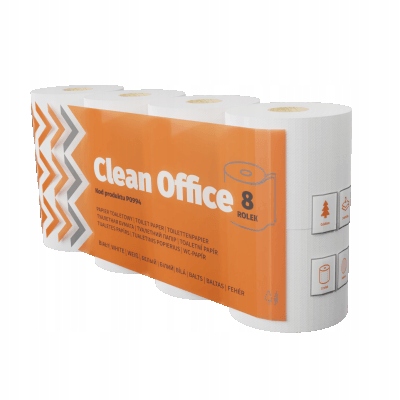 

Papier toaletowy Clean Office 8 rolek 2 warstwy