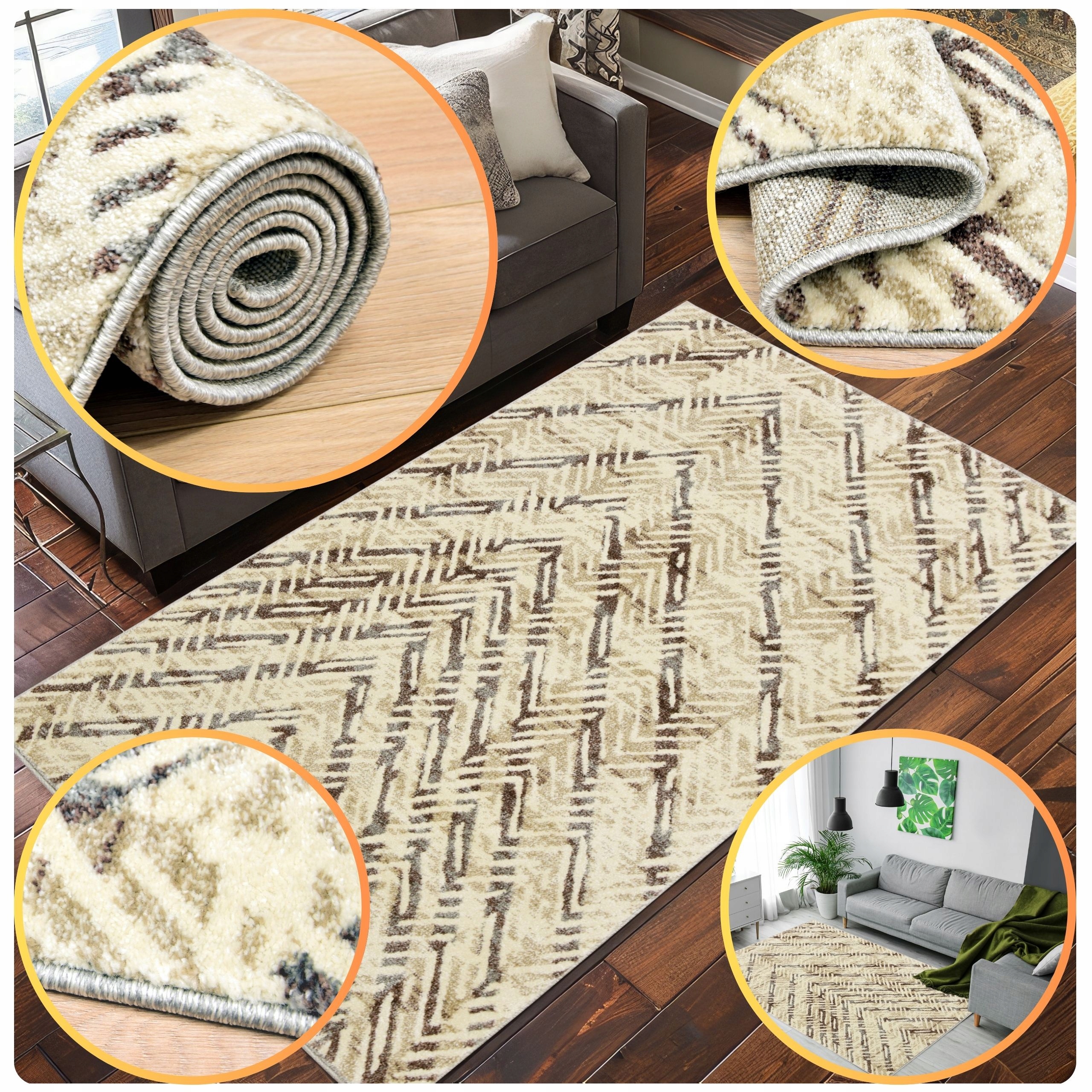 Koberec 160x230 Adventure Béžový Koberce Do Obýváku Loft Moderní Koberec