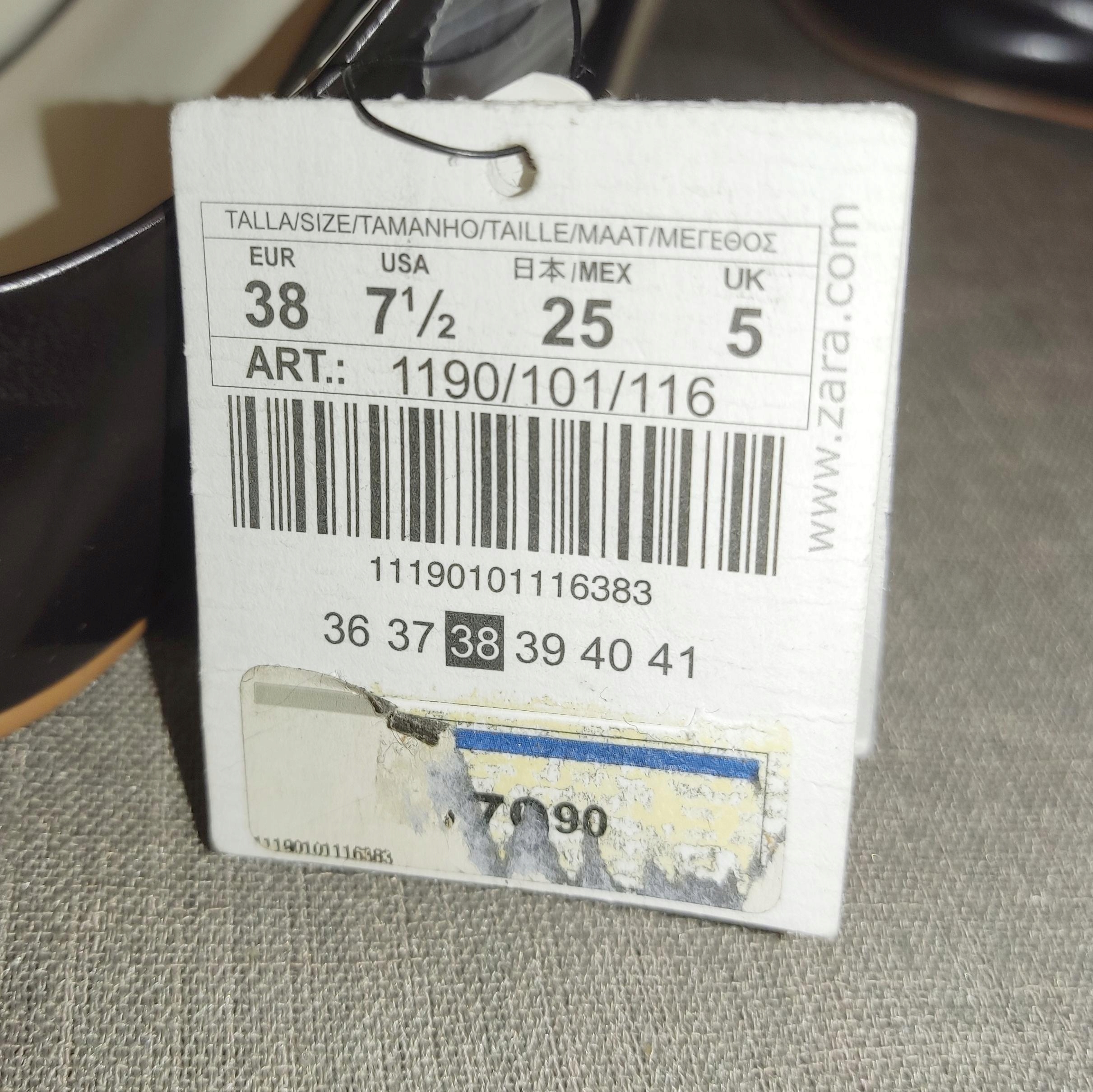 ZARA Nowe skórzane buty szpilki imprezowe 38 Rozmiar 38