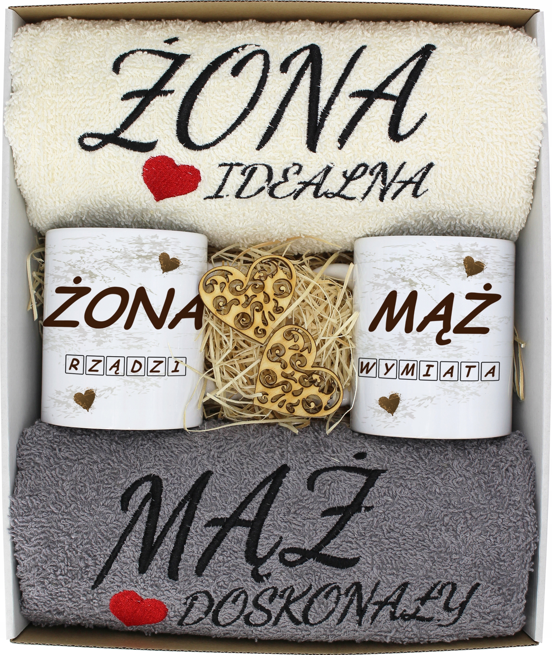 Ślub Żona Mąż Rocznica Ręczniki Kubki