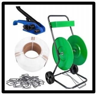 Zestaw do pakowania 19 /1000m wozek napinacz taśma