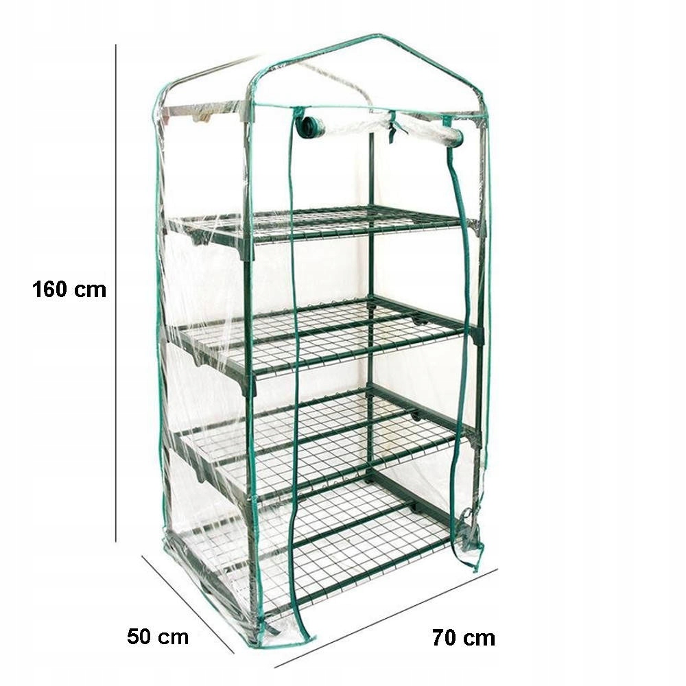 MOCNA Szklarnia Balkonowa UPRAWA KWIATY WARZYWA Długość (cm) 50 cm
