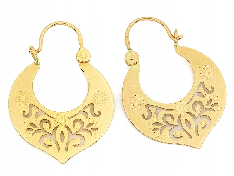 Náušnice pro ženy ze zlata 585, módní vzor od klenotníka