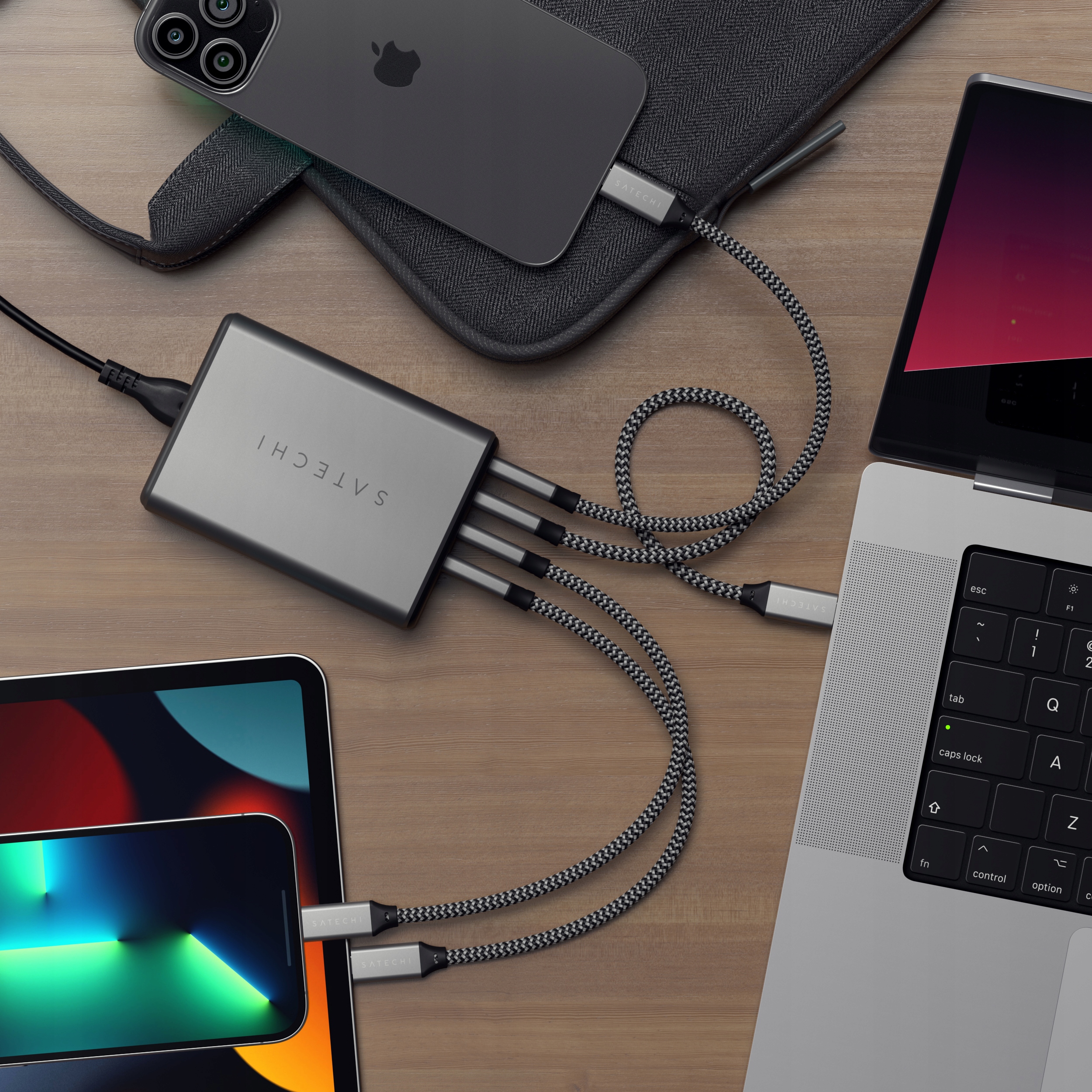 SATECHI - ŁADOWARKA SIECIOWA 4X USB-C 165W SZYBKI ZASILACZ ADAPTER Informacje o bezpieczeństwie CE