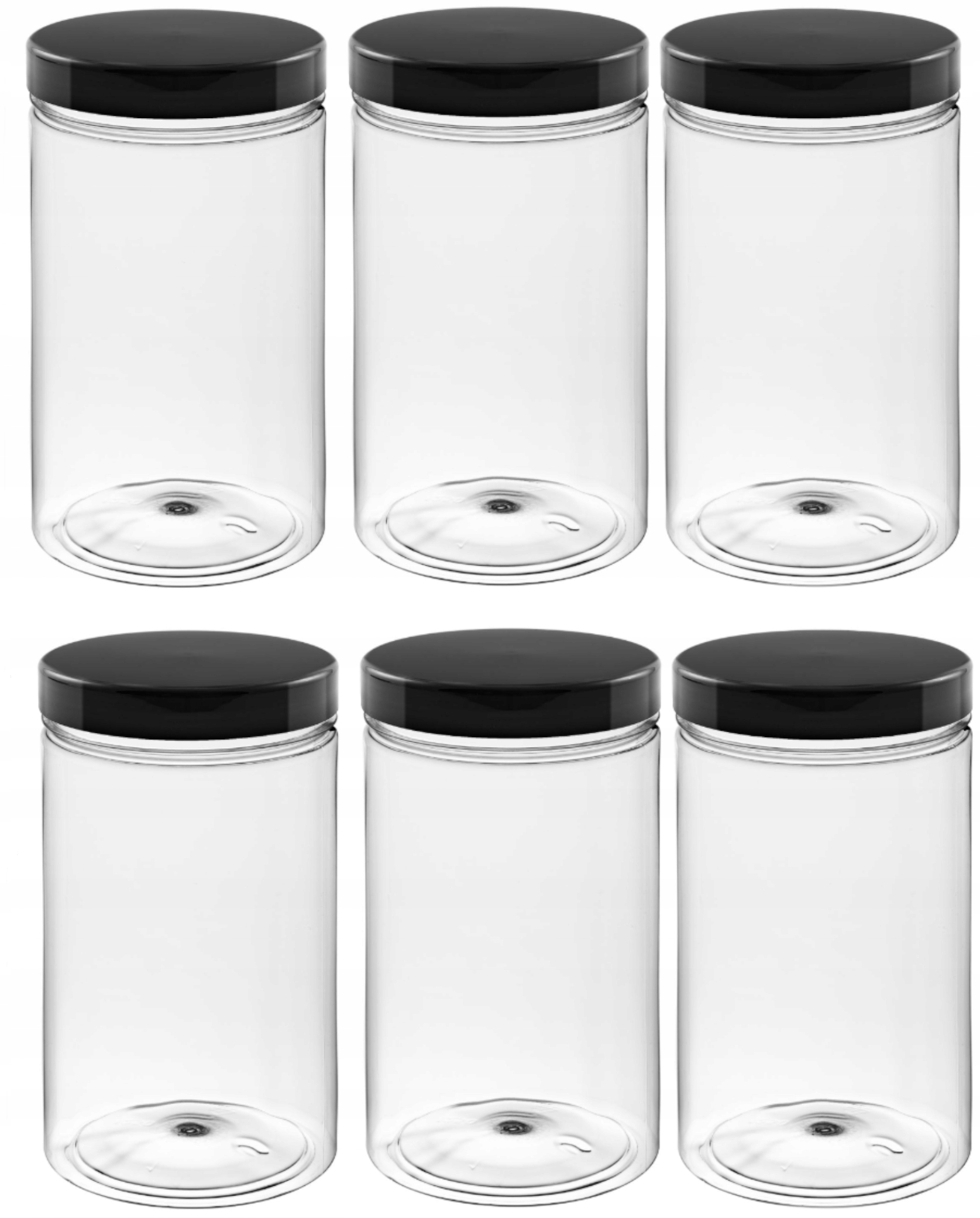 

Zestaw 6x1250 ml pojemniki słoiki na mąke makaron