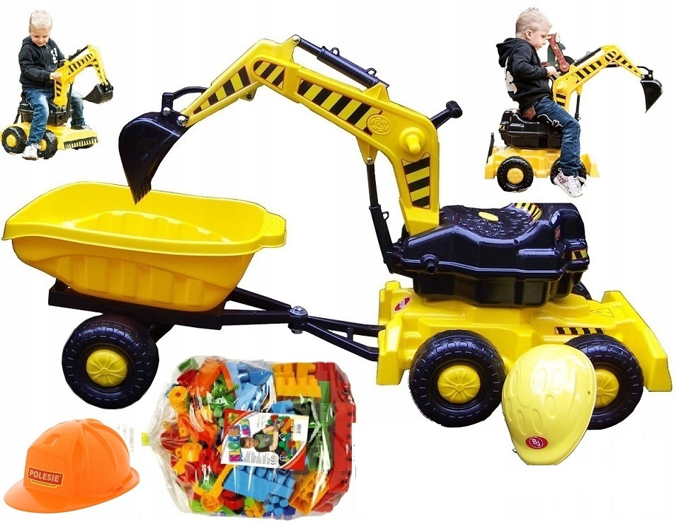 POLSKIE WIELKIE KOPARKI +PRZYCZEPKA +KASK +KLOCKI