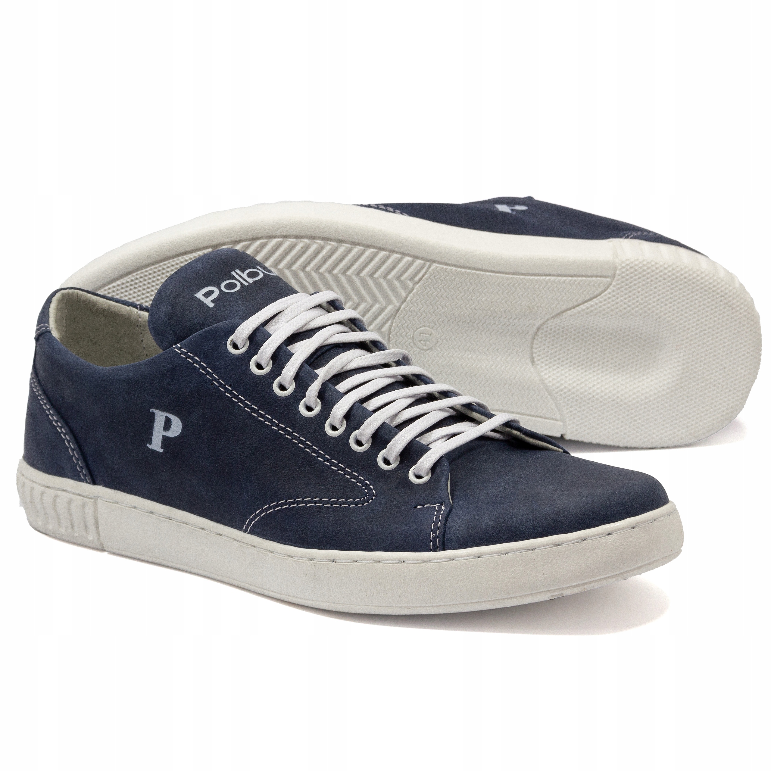 MĘSKIE buty CASUAL skóra POLSKIE 2106 blue 42 Rozmiar 42