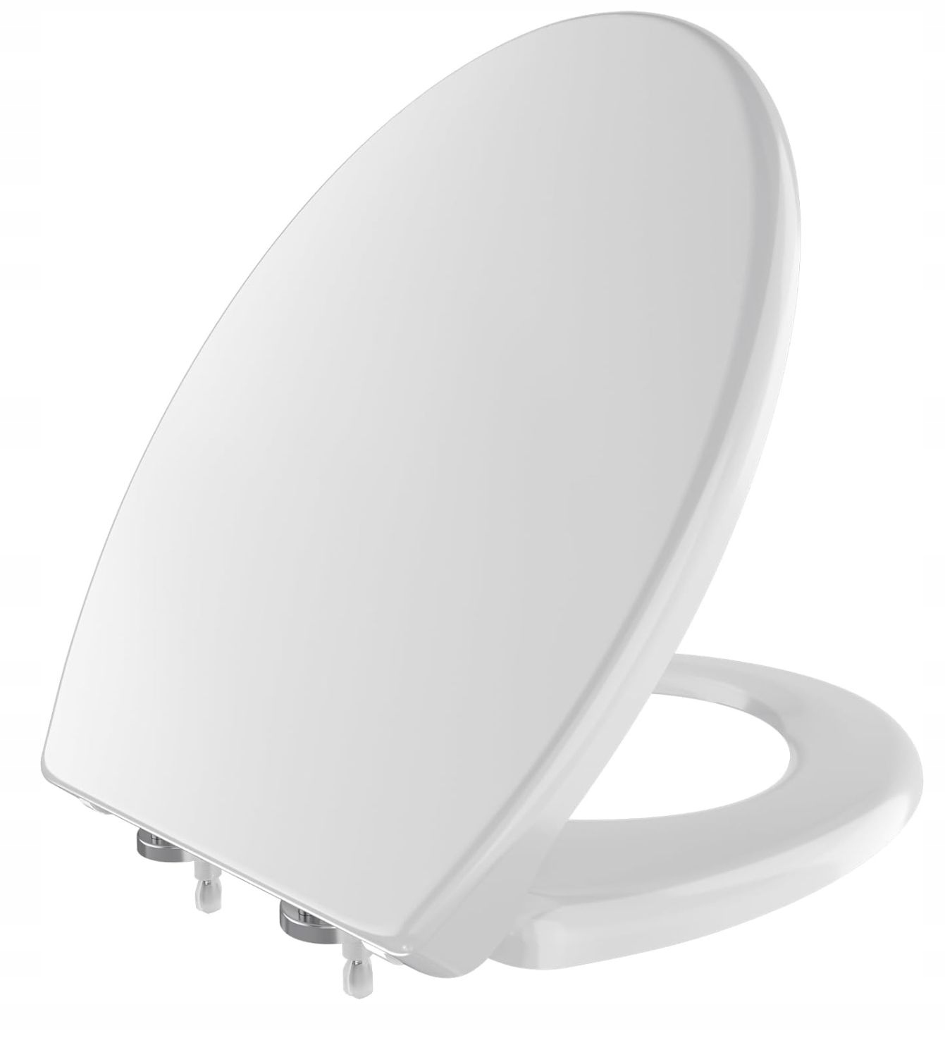 Wc sedátko oválné, bílé, pomalu padající, s nastavitelnými panty, toaleta