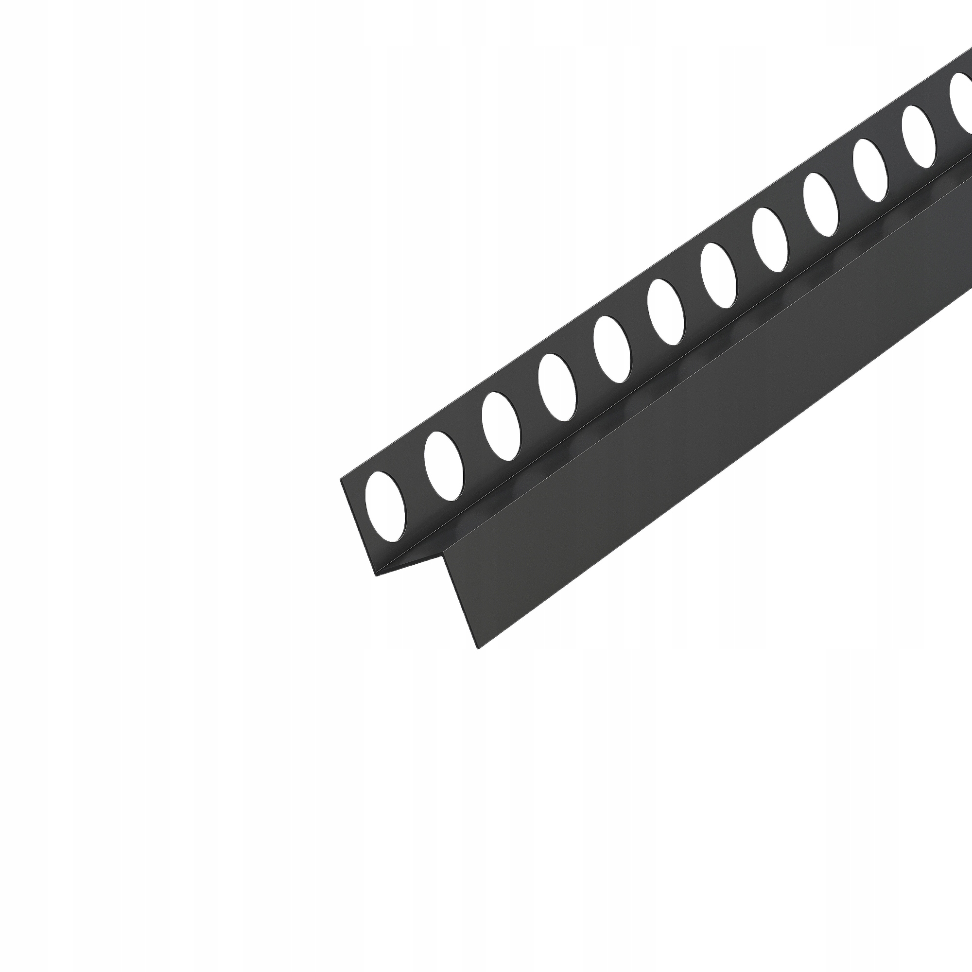 Čelní Sprchová Lišta Černá Matná 130 cm