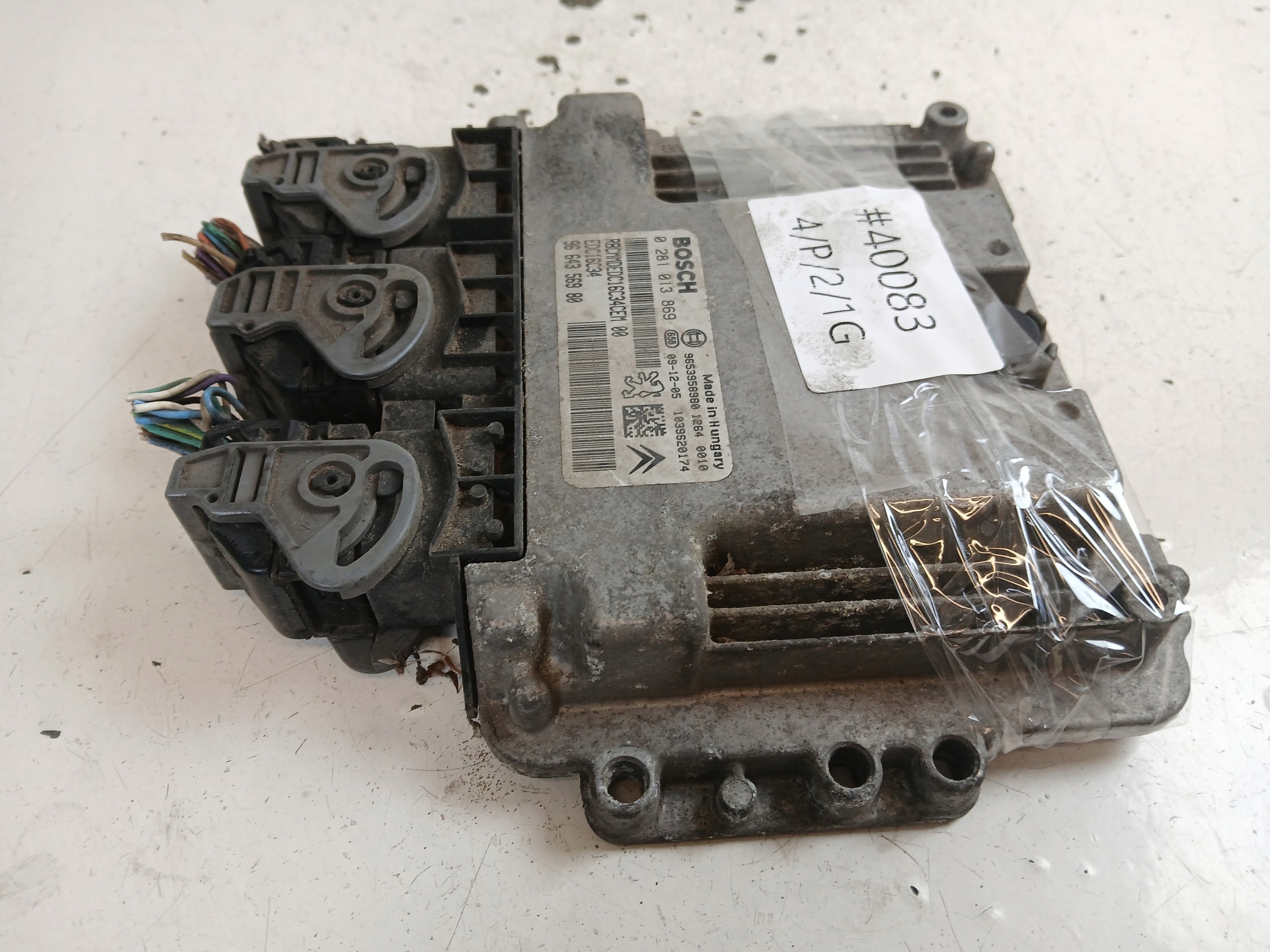 CITROEN JUMPY II 1.6 HDI unité de commande électronique uce moteur 9664356980