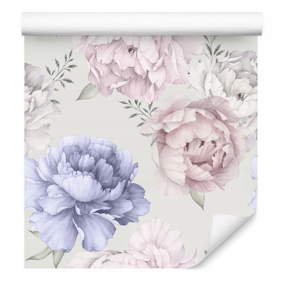 Tapeta do obývacího pokoje barevné Pivoňky akvarelové květiny