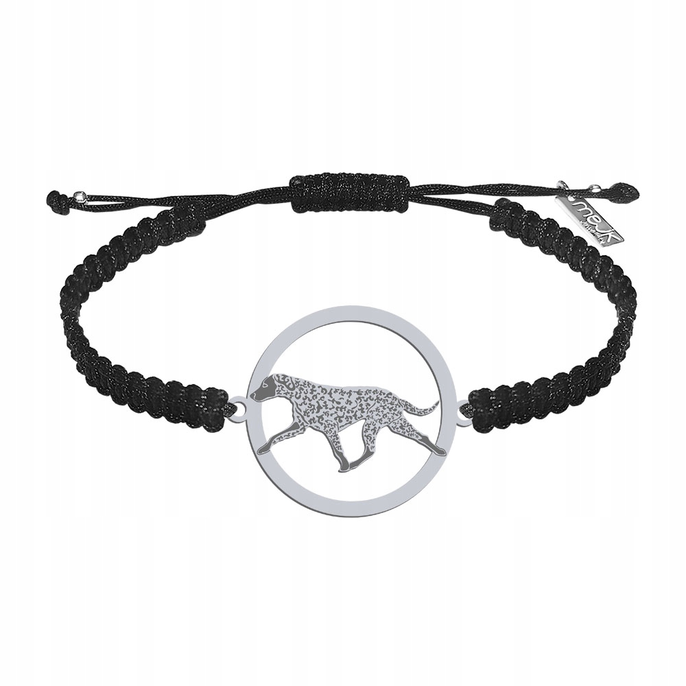 Stříbrný náramek s Curly Coated Retriever 925 Šperky Makramé Gravírování