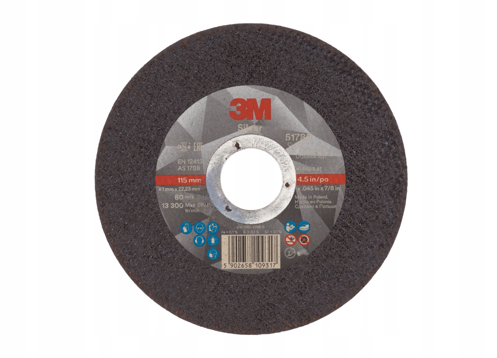 3M Silver Tarcza do cięcia, T41, wymiar 115x1mm, 51785