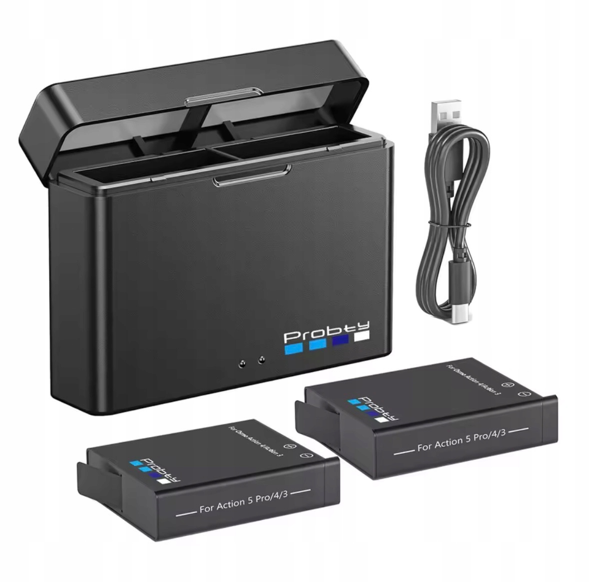 Akumulátor Dji Osmo Action 3 4 5 6 360 Pro 2200 mAh Baterie Nabíječka 2x