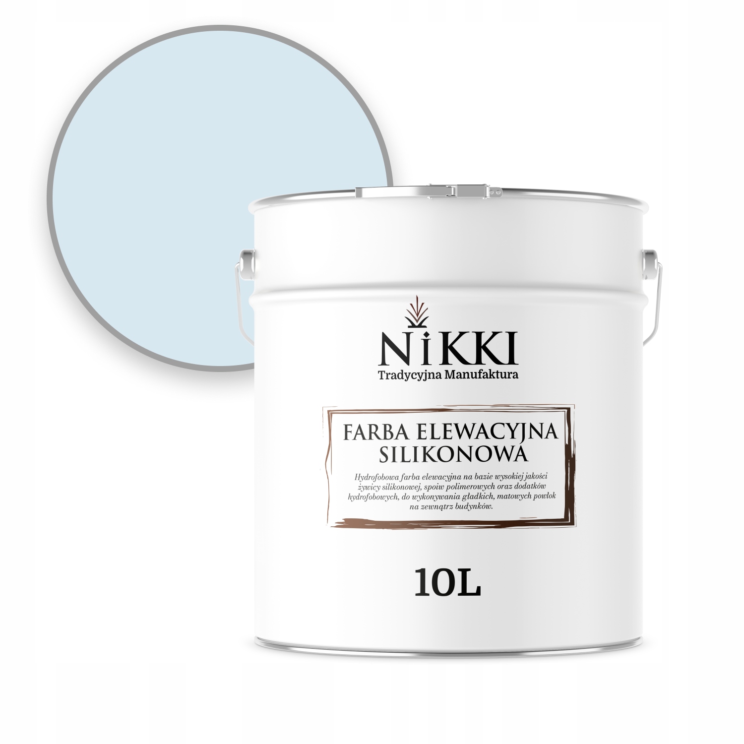 Fasádna Farba 5 L Biela S Modrým Odtieňom F111 Odolná Voči Zelenaniu