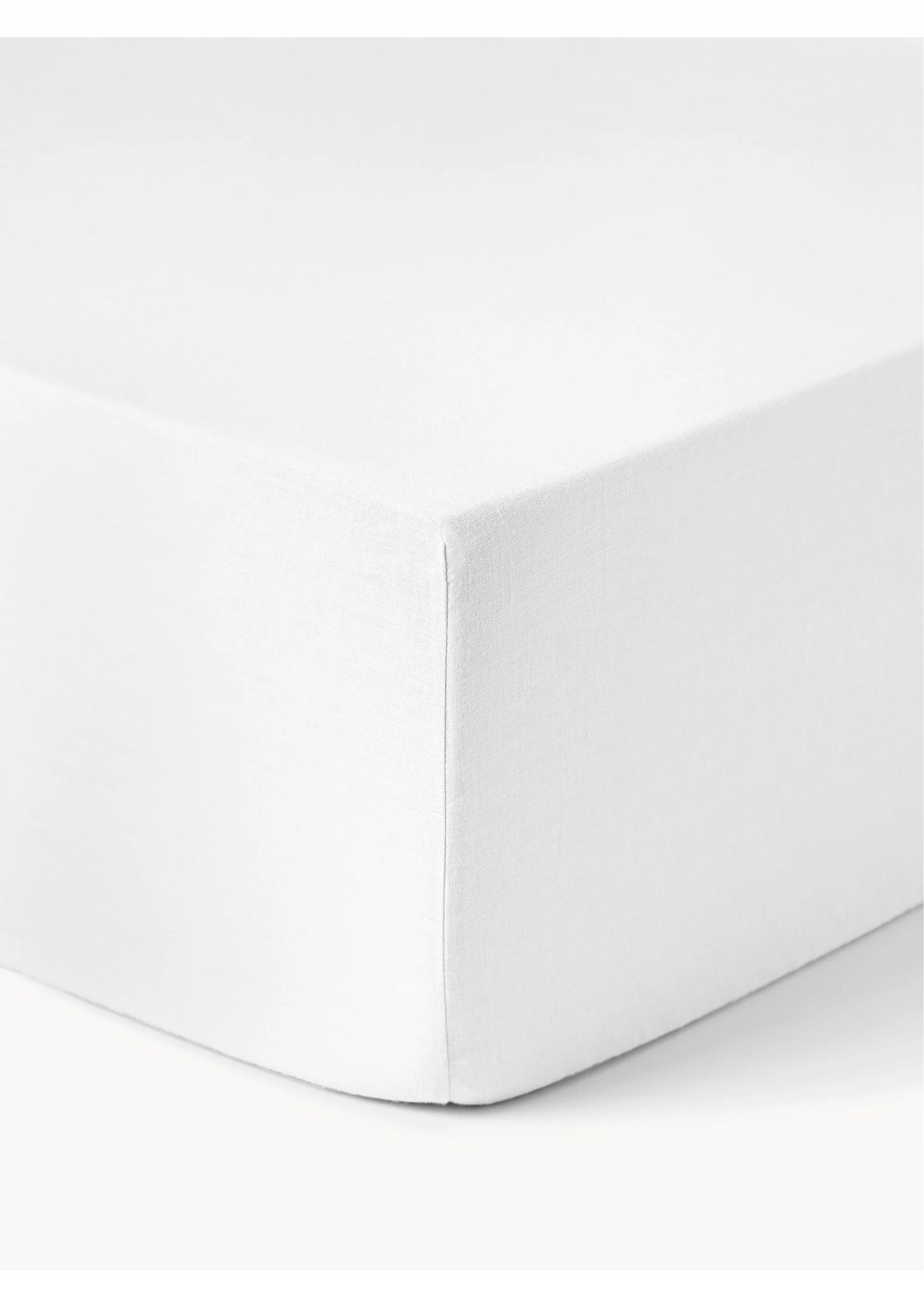 Posteľná plachta zo 100 % Lnu s gumičkou Airy biela 200 x 200 x 35 cm