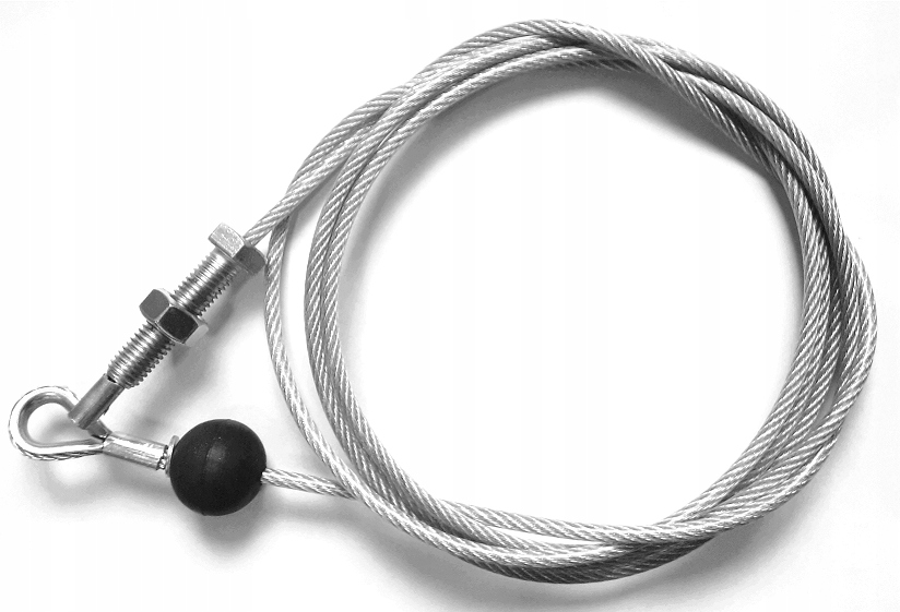 

Linka stalowa w Pcv 4/5mm do atlasu 370cm ze śrubą