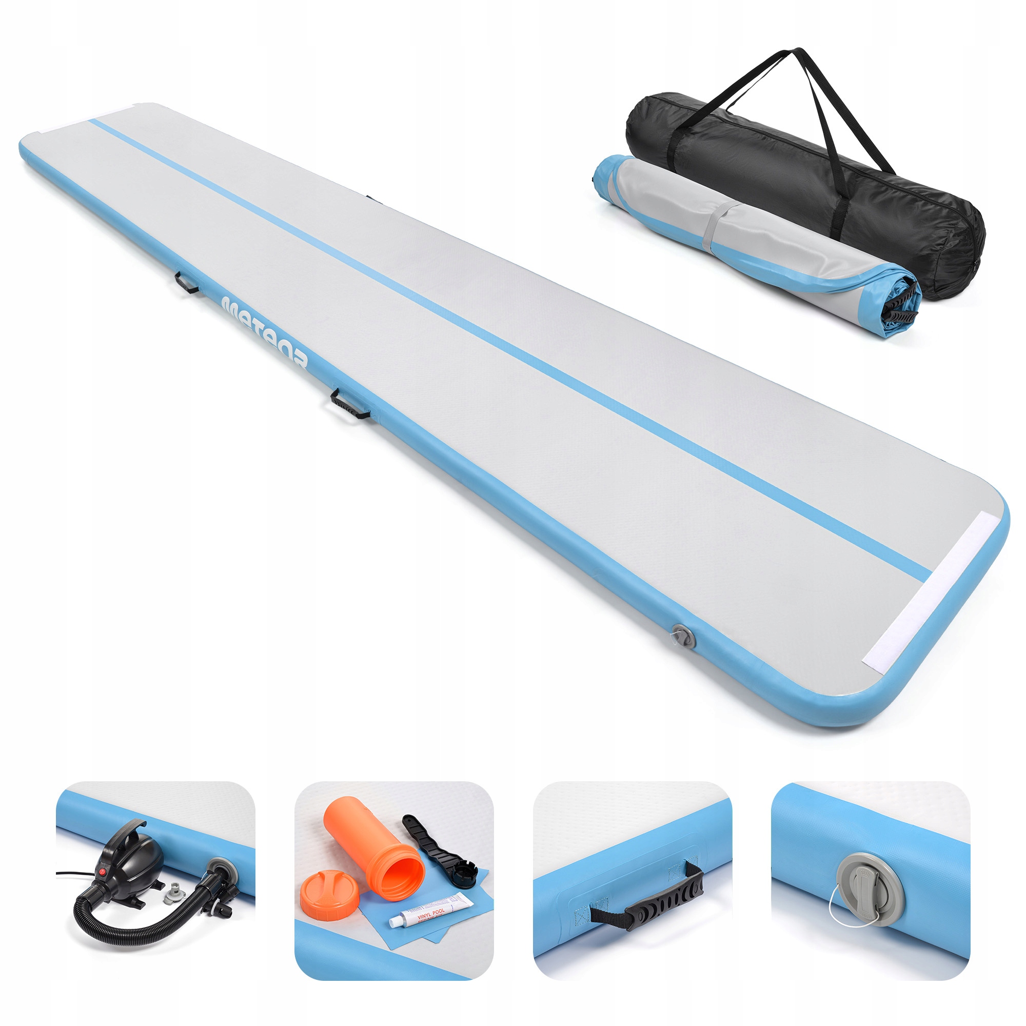 Nadmuchiwana Ścieżka Akrobatyczna Mata Gimnastyczna Airtrack Meteor 500cm