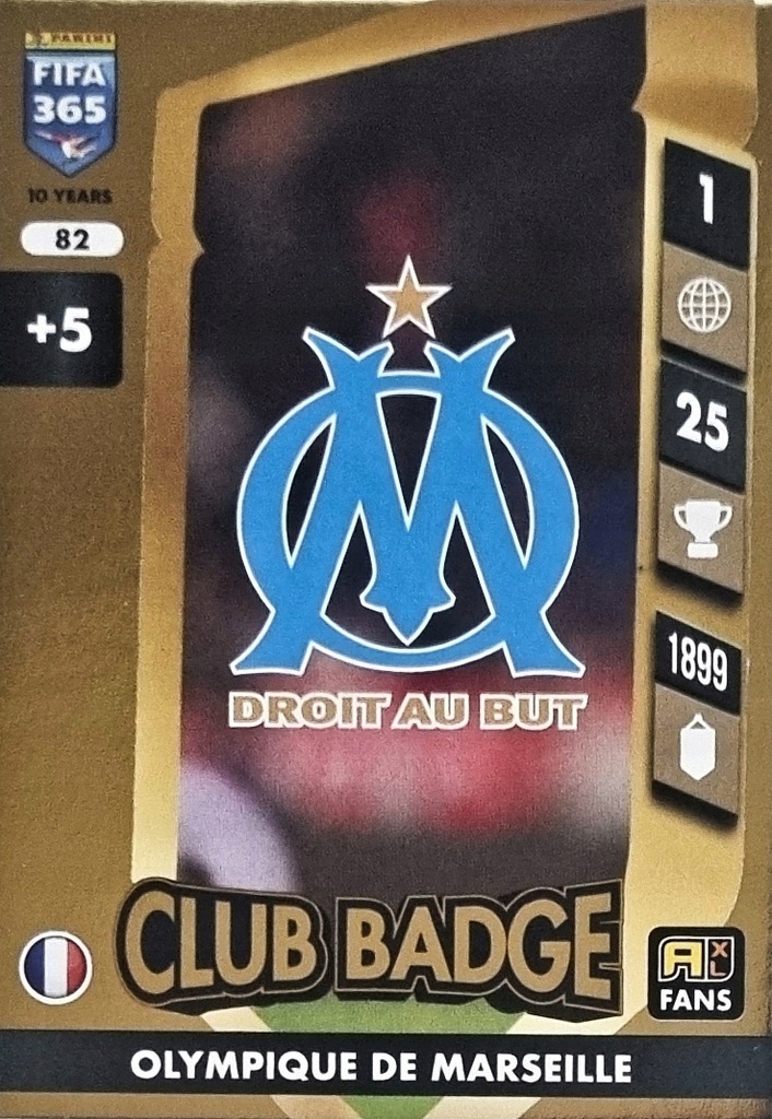 Panini Fifa 365 2025 Fans Club Badge 82 Olympique Marsylia Logo Klubu